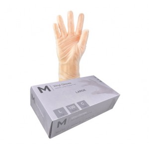 Vinyl Gloves Powder Free (Large) Pkt/100 - clear