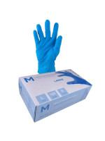 MPH, Premium Nitrile Gloves Powder Free Sky Blue, L, 5.0g