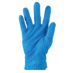 MPH, Premium Nitrile Gloves Powder Free Sky Blue, L, 5.0g