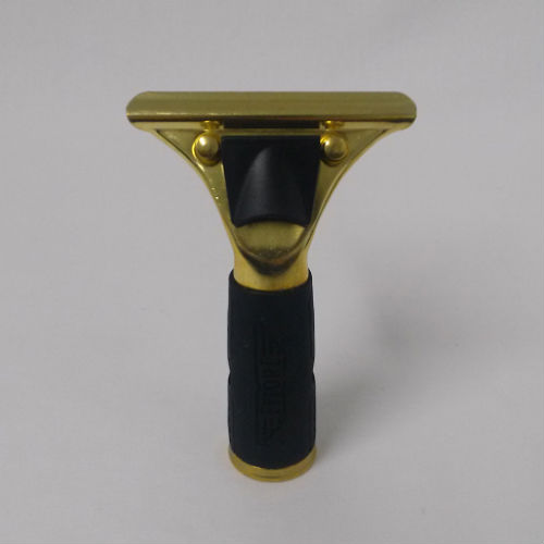 Ettore window master brass handle with rubber grip