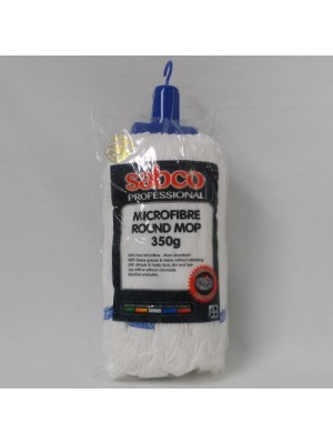 Sabco microfiber mop refill (350g) - white, blue neck