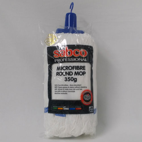 Sabco microfiber mop refill (350g) - white, blue neck