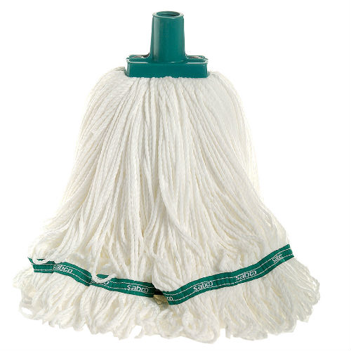 Sabco microfiber mop refill (350g) - white, green neck