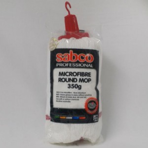 Sabco microfiber mop refill (350g) - white, red neck