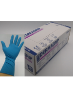 Dermagrip high risk gloves powder free (large) - blue