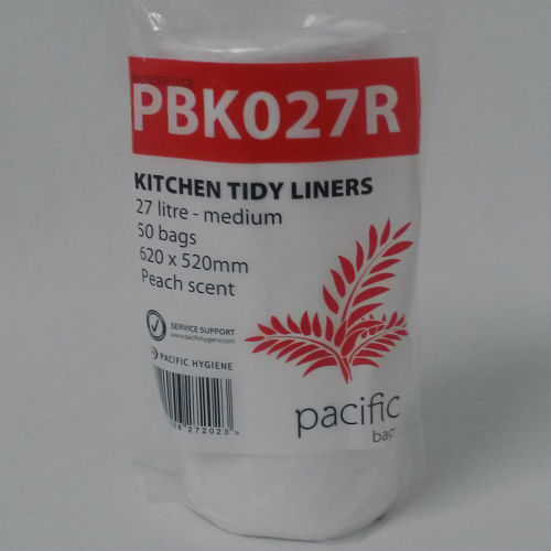 Kitchen Tidy Liner 27Ltr (620x520mm) (50/Roll)-white